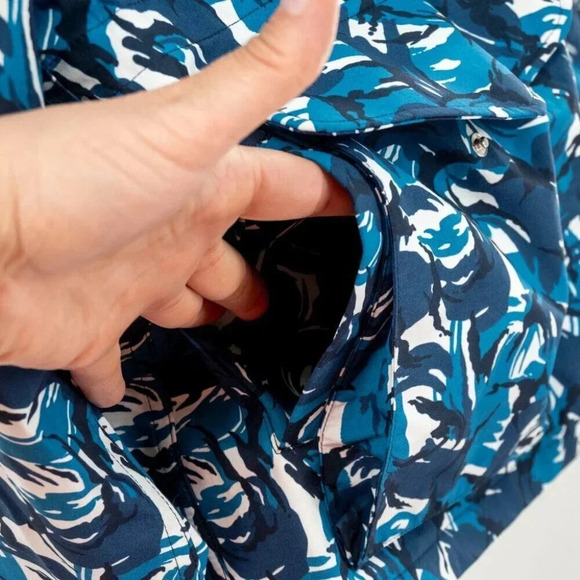 Orlebar Brown Sutherland Camo water wind resistant Field Jacket Lake Blue | Med - Picture 7 of 16